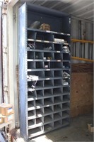 Steel Hardware Organizing Shelf with Contents