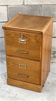Wooden File Cabinet w/keys