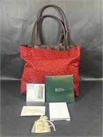 Neiman Marcus Red Cheetah w Brown Details Bag