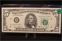 1969-C $5 Uncirculated Legal Tender Bank Note