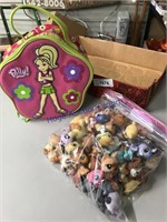 POLLY POCKET CARRY BAG WITH TOYS,LITTLEST PET SHOP