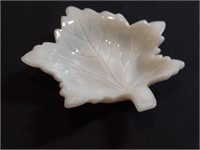 Westmoreland Milk Glass Leaf Dish