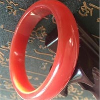 Chinese Jade Orange/Red Bangle