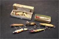 Box of Creek Chub Vintage Fishing Plugs