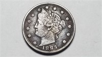 1883 Liberty V Nickel W/Cents High Grade Rare
