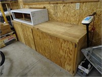 Wood Cabinet / Workbench - 95x24x32 - Mounted to