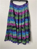 Vintage Striped Long Skirt