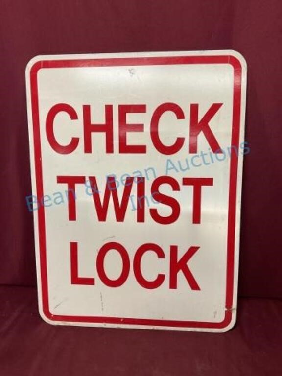 Check twist lock sign