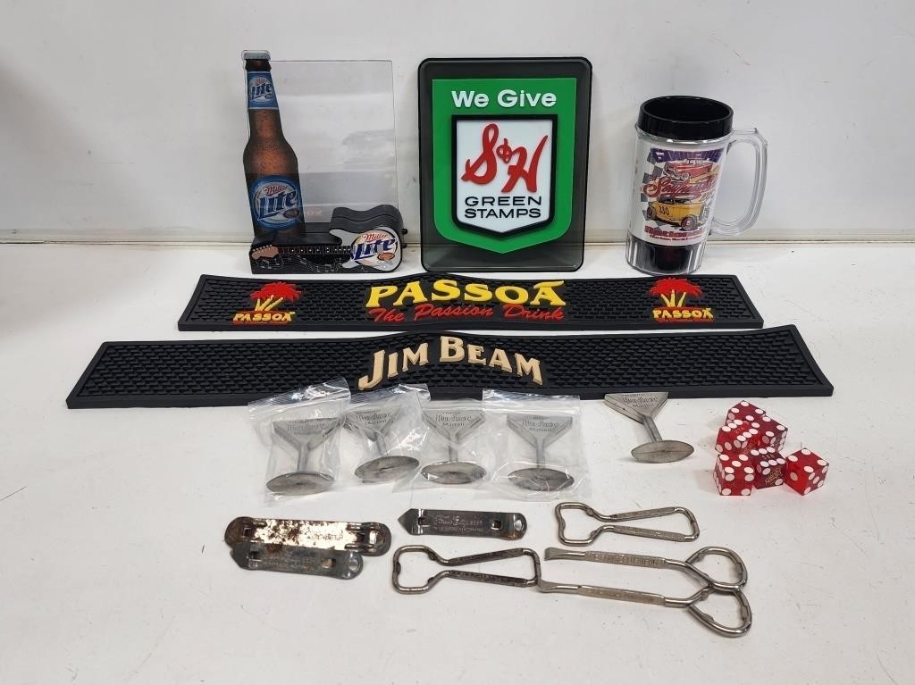 Assorted Bar Items and Collectibles