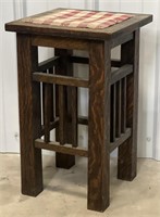 Antique Square Side Table / Stool