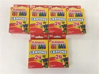 6 Packs Playskool Crayons 24/Box