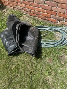 Garden hose, tarp