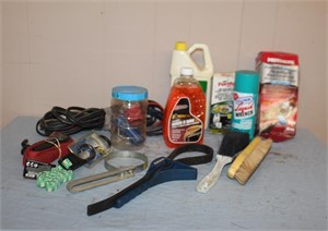 Car care lot, oil filter wrench, turtle wax,