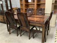 Decorative Wood Dining Table 6 Chairs