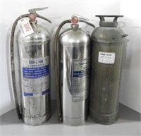 Lot #1049 - 3 Vintage Fire Extinguishers to
