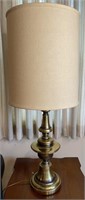 Vintage Mid Century Brass Lamp w/ 2 Shades