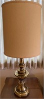Vintage Mid Century Brass Lamp w/ 2 Shades