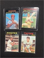 (4) 1971 Baseball Stars- Jackson, Bench, Stargell