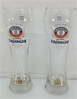 2 Erdinger beer glasses