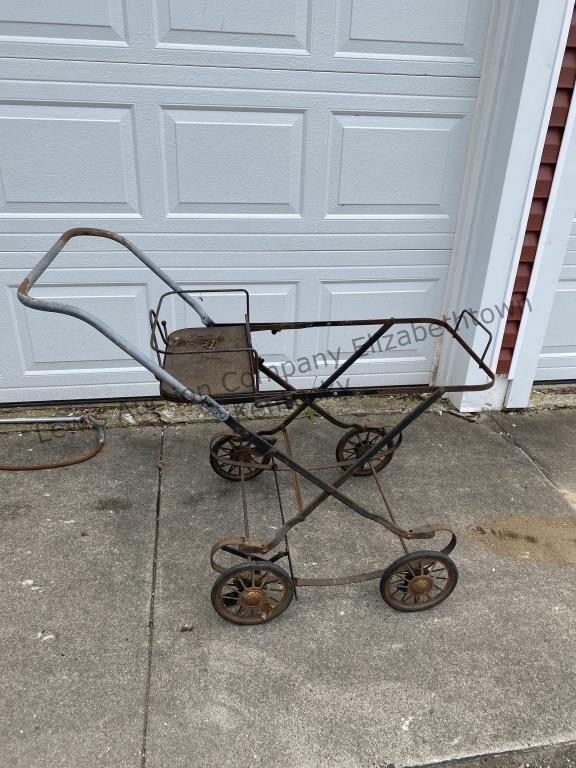 Vintage stroller/buggy frame, has been stored