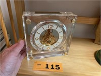 CLEAR VIEW SKELETON TABLE CLOCK