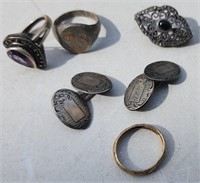 10K Gold Ring & Sterling Silver Rings