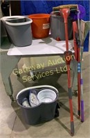 Cleaning Lot: 
Mops, Buckets, Spin Mop