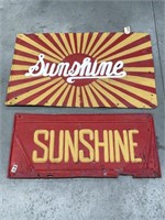 2 x Tin Sunshine Signs 930x570
