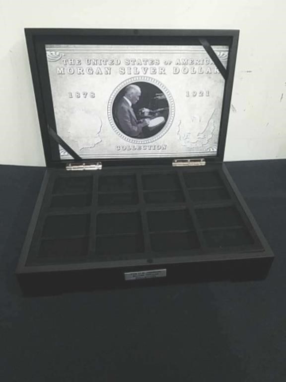 Us Morgan silver dollar collection box