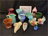 assorted pottery and glass