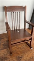 Mission style handmade child’s rocking chair, 26