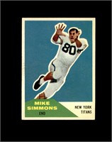 1960 Fleer #68 Mike Simmons EX to EX-MT+