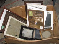 Box of misc picture frames