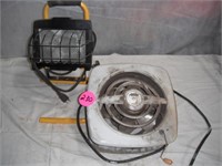 Halogen Work Light & Fan