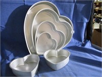 heart shaped cake pans .