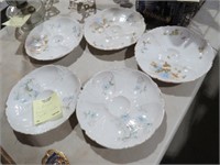 5 ANTIQUE AUSTRIAN OYSTER PLATES