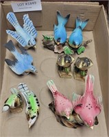 5 PAIRS OF CERAMIC BIRD S/P SHAKER SETS