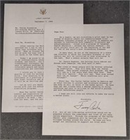 Signed letter - Jimmy Carter. Sept. 7, 1999
