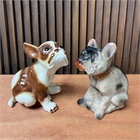Vtg Chalkware & Ceramic (Japan) Dogs