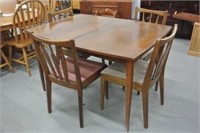 Retro Wooden Dining Table Set