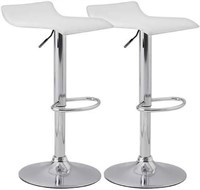 Set of 2 White Bar Chairs NEW