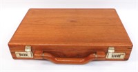Wooden Briefcase w/ Lock