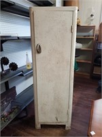 Vtg. Metal Chimney Kitchen Cabinet-55t x 18w x 12d