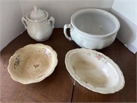 Ironstone and floral China lot