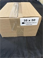 35 x 50 Strong Black Garbage Bags -100/cs