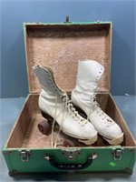 Vintage Roller Skates White Betty Lytle Hyde