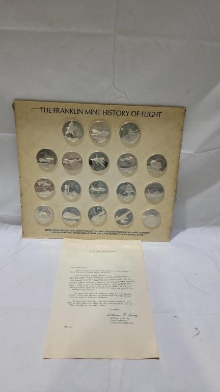 18 1oz silver history of flight coins sealed