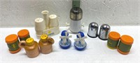 7 Sets of Salt & Pepper Shakers (some are Plastic)