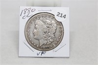 1880 CC VF Morgan Silver Dollar