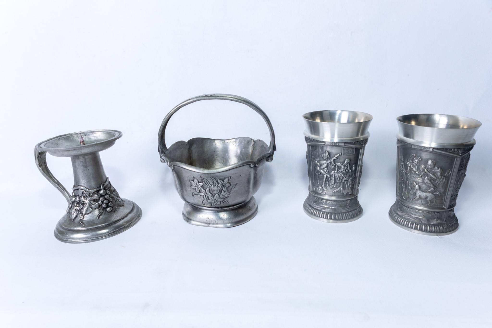 Collection of pewter